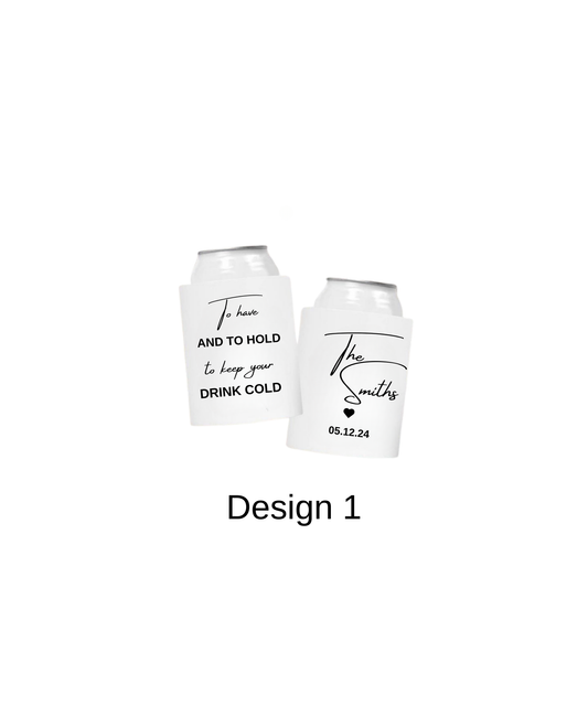 Engagement & Wedding Stubby Coasters - 4 designs