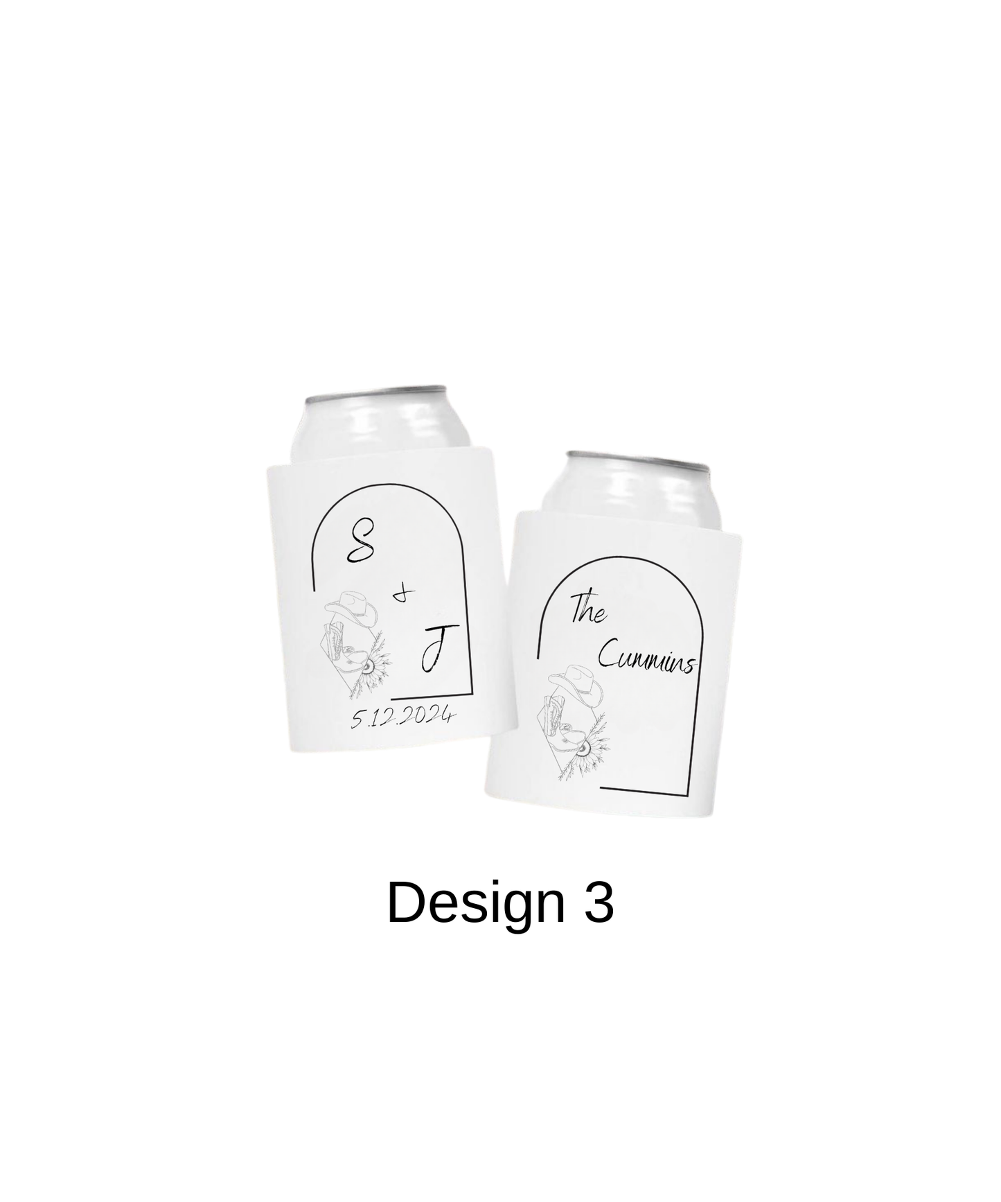 Engagement & Wedding Stubby Coasters - 4 designs
